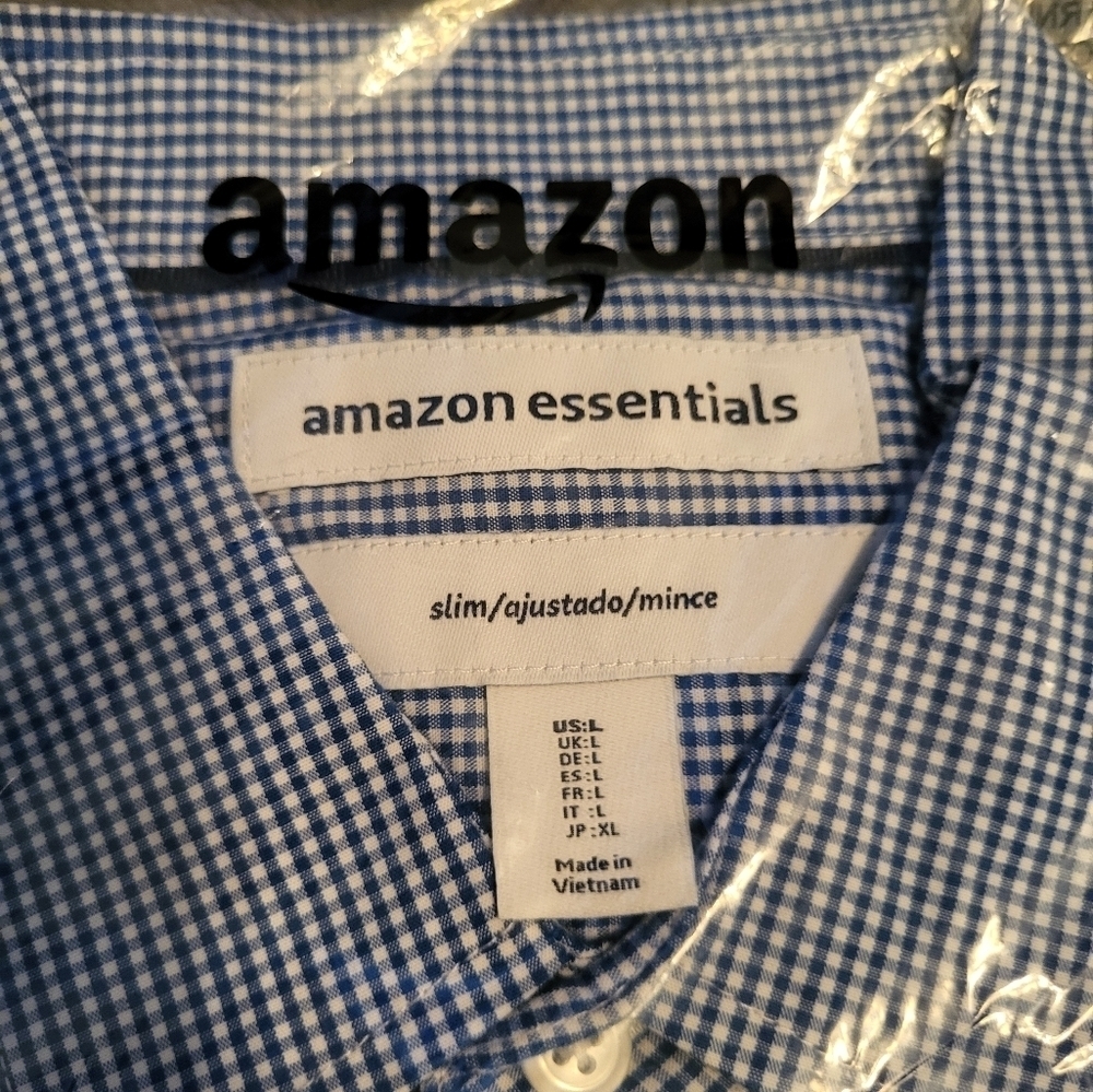 π©· 3/$15 Amazon Essentials Slim Fit Men's Long Sleeve Button Down Shirt - Picture 4 of 5